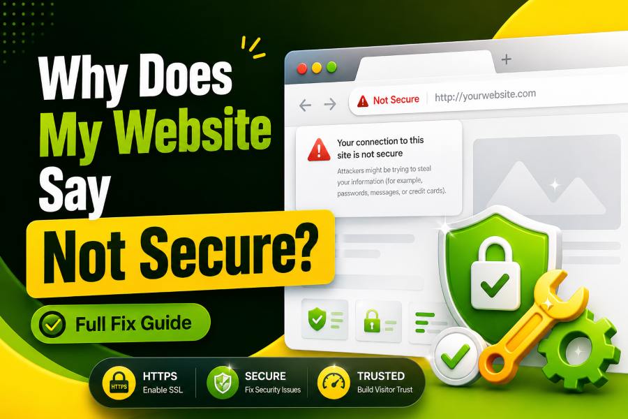 why does my website say not secure