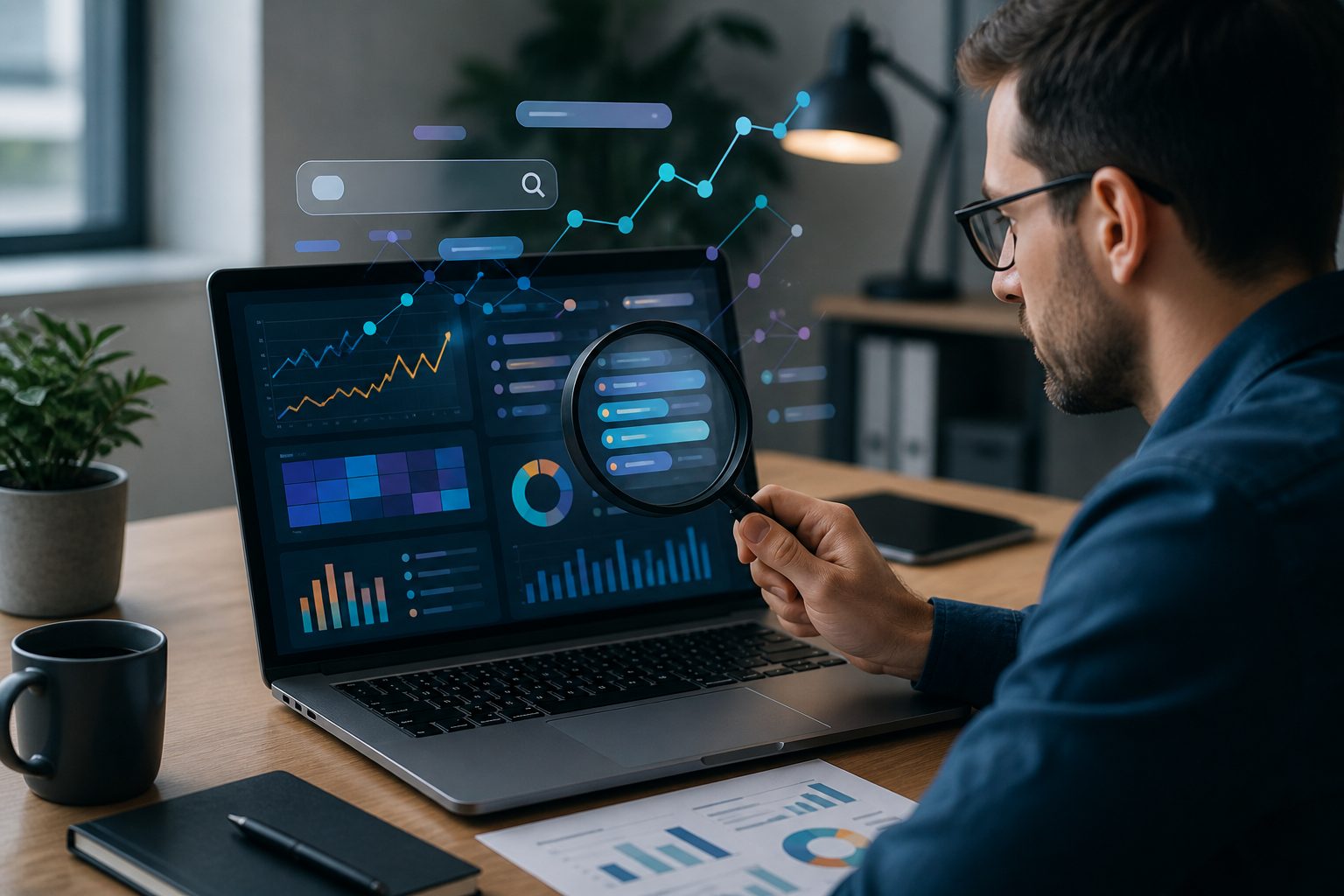 Google Analytics keyword lookup report dashboard