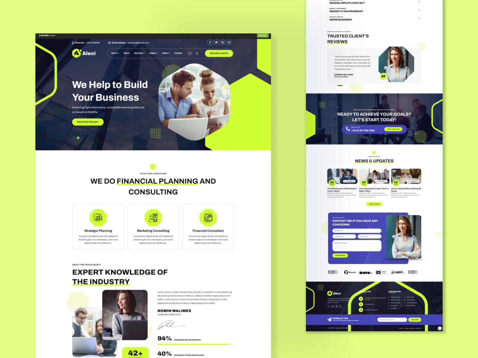 Alexi – Business Consulting & Services Multipurpose WordPress Theme